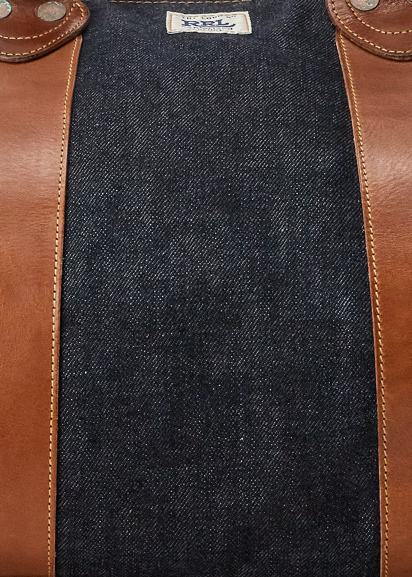 Brand bag Leather-Trim Denim Duffel-,$58.43-3