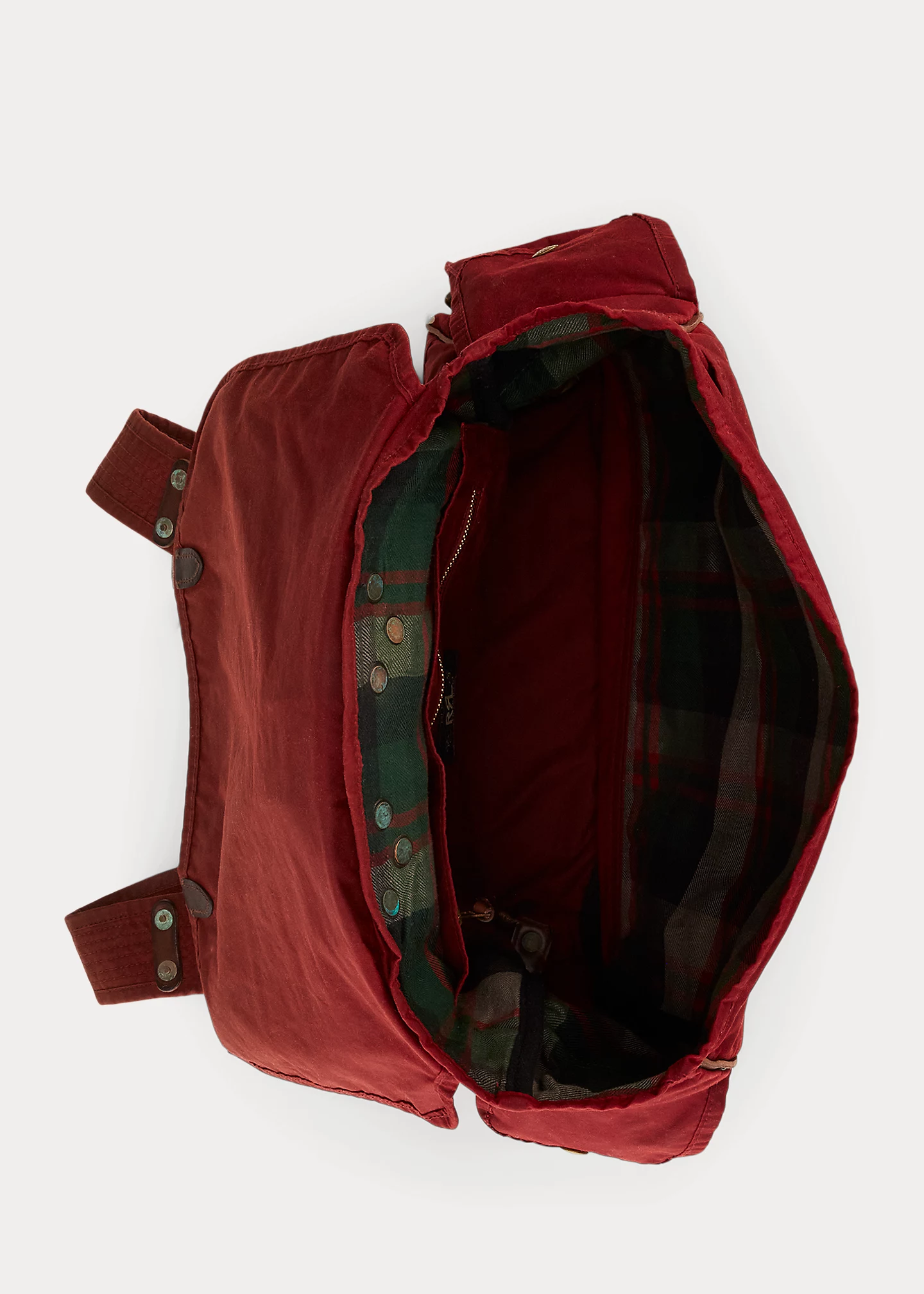 Brand bag Leather-Trim Oilcloth Backpack-,$78.43-2