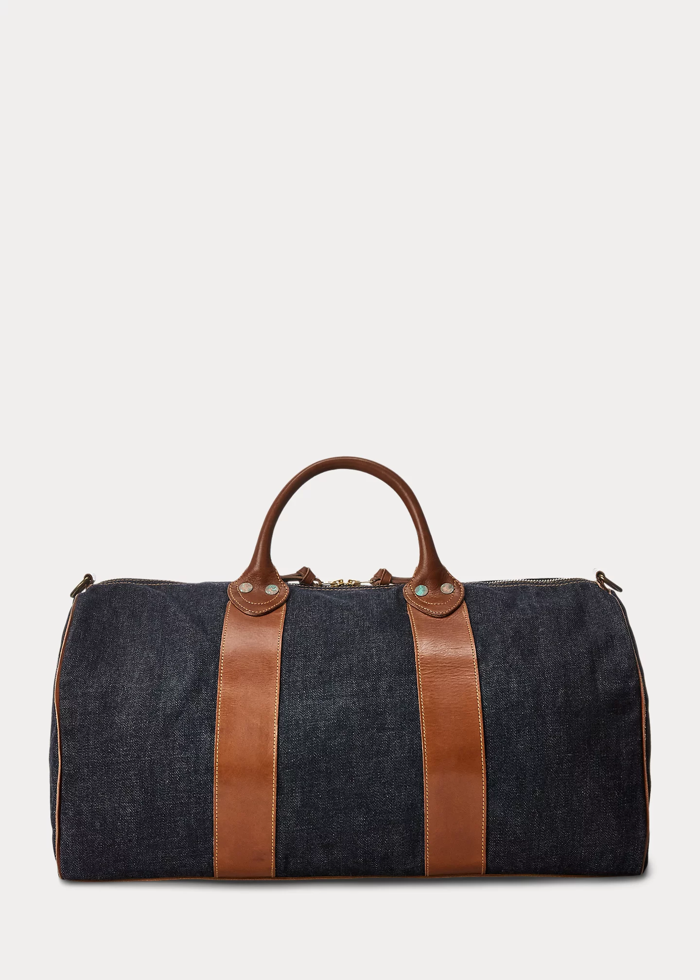 Brand bag Leather-Trim Denim Duffel-,$58.43-1