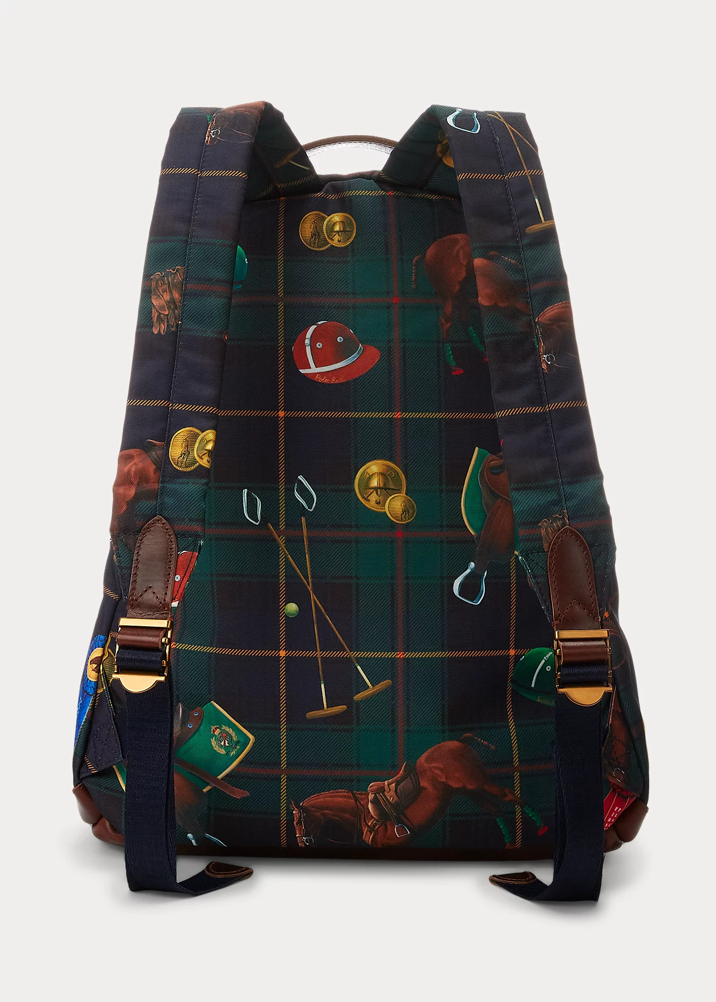 Brand bag Equestrian-Plaid Canvas Backpack-,$18.73-1
