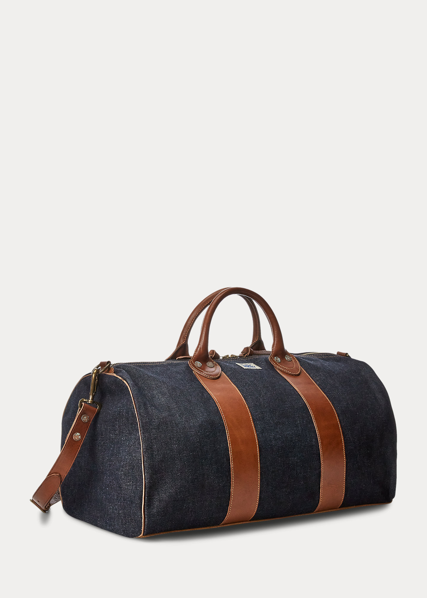 Brand bag Leather-Trim Denim Duffel-,$58.43-0