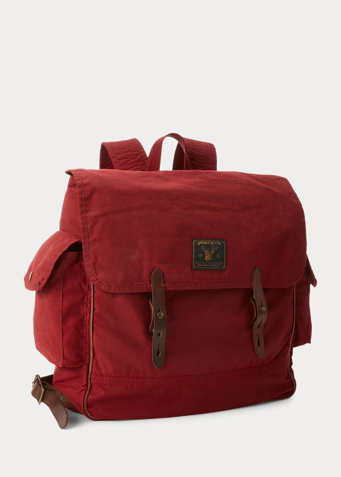 Brand bag Leather-Trim Oilcloth Backpack-,$78.43-0