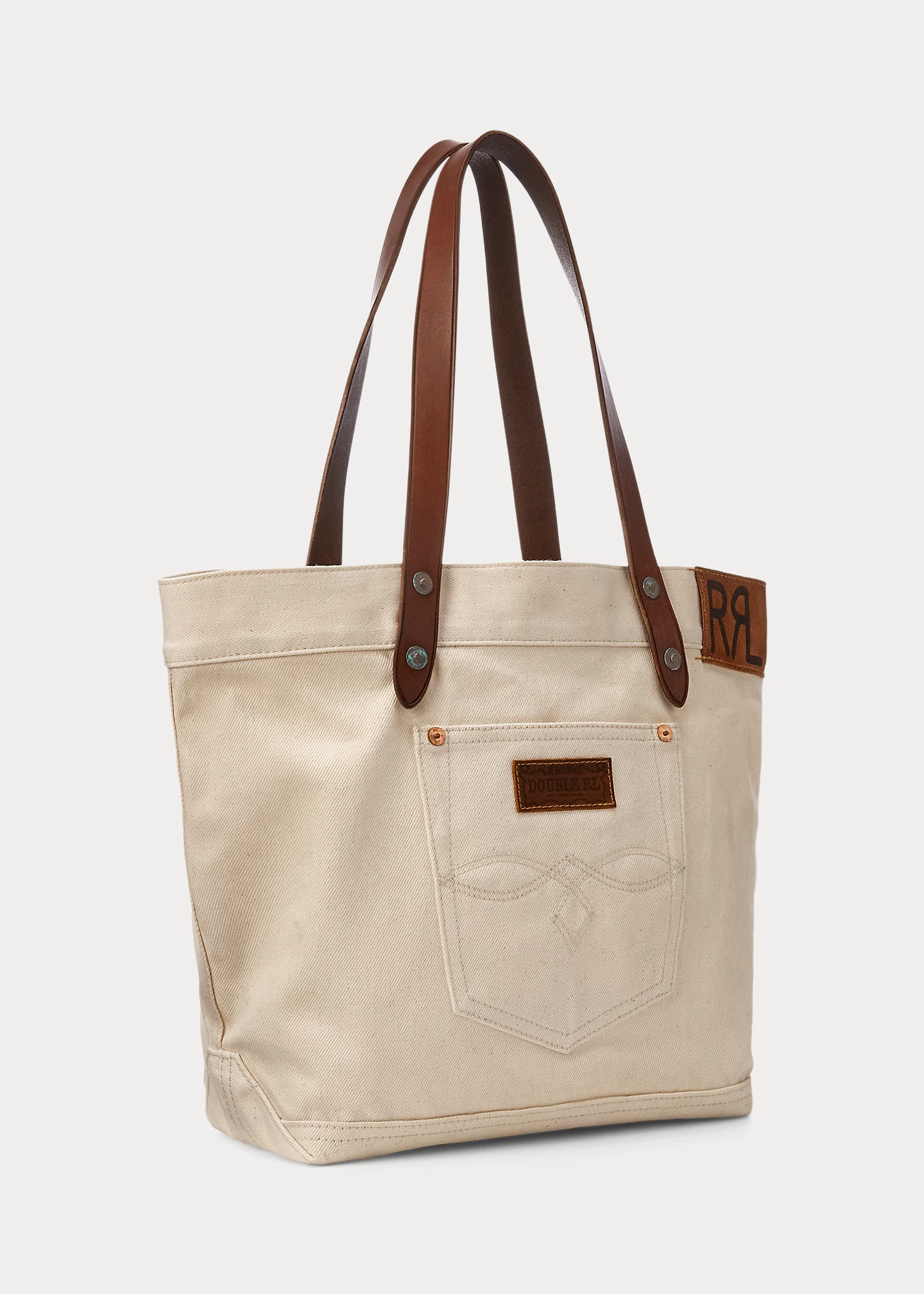 Brand bag Leather-Trim Twill Tote-,$28.43-0