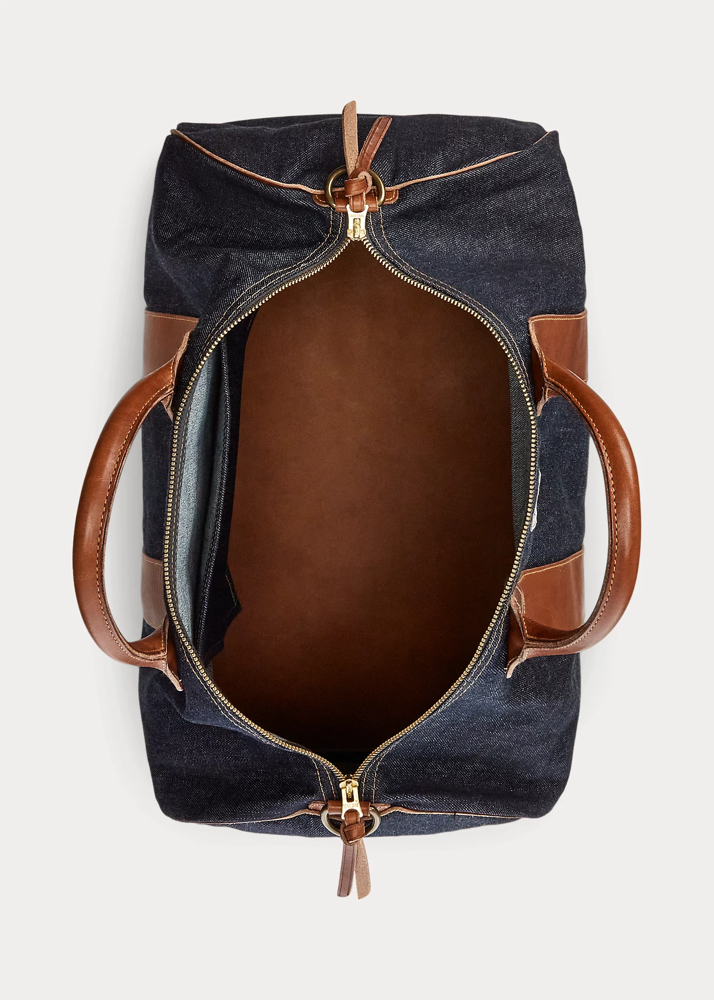 Brand bag Leather-Trim Denim Duffel-,$58.43-2