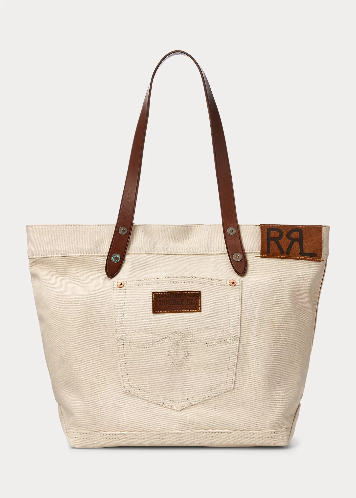 Brand bag Leather-Trim Twill Tote-,$28.43