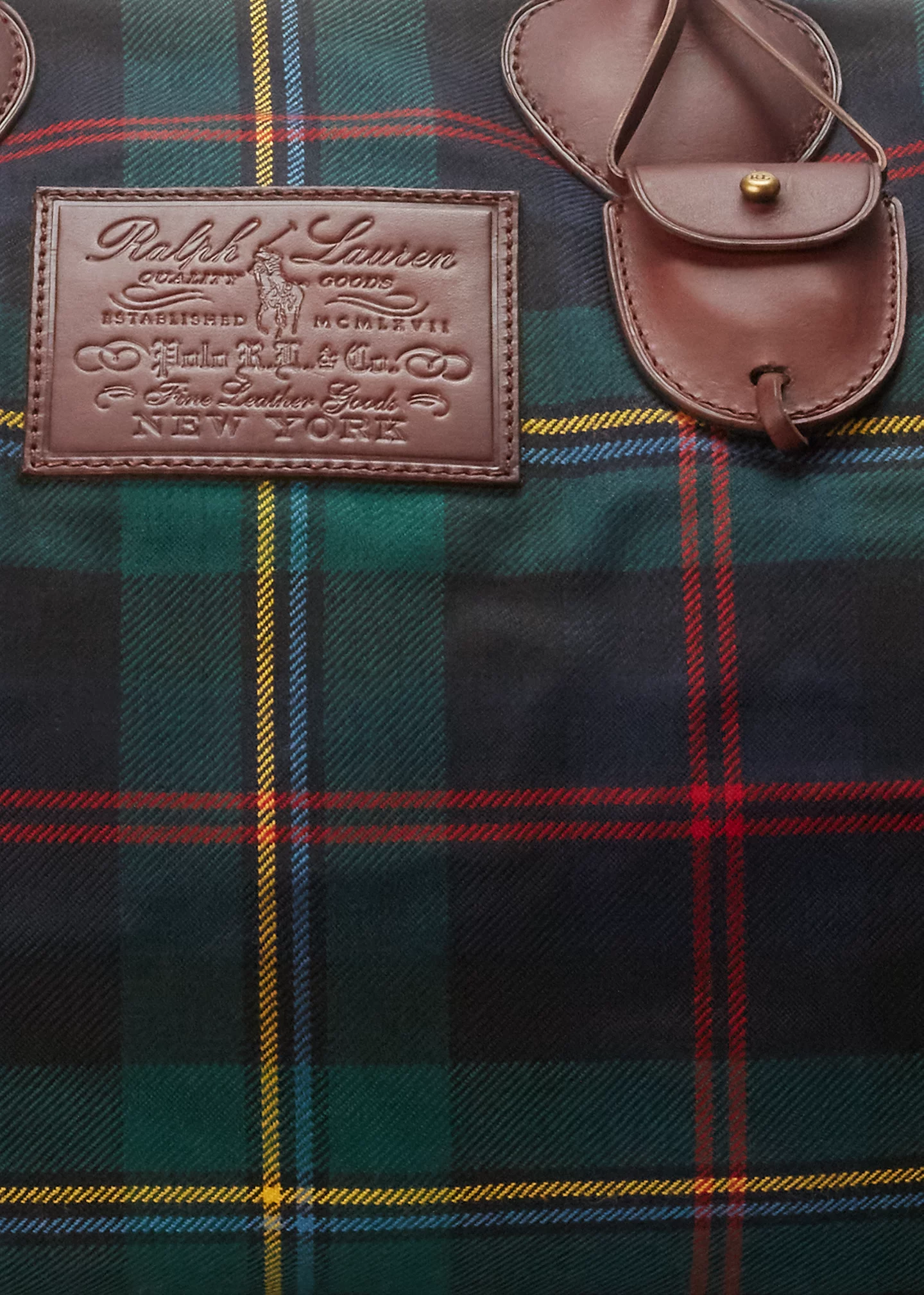 Brand bag Heritage Plaid Wool & Leather Duffel-,$68.73-3