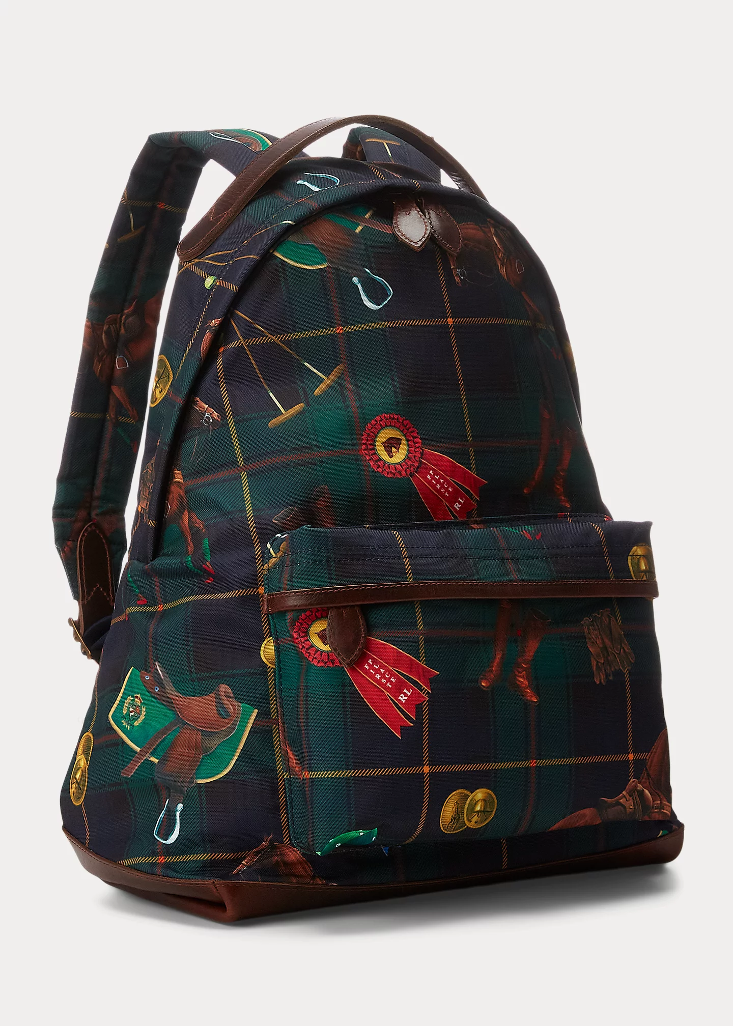 Brand bag Equestrian-Plaid Canvas Backpack-,$18.73-0