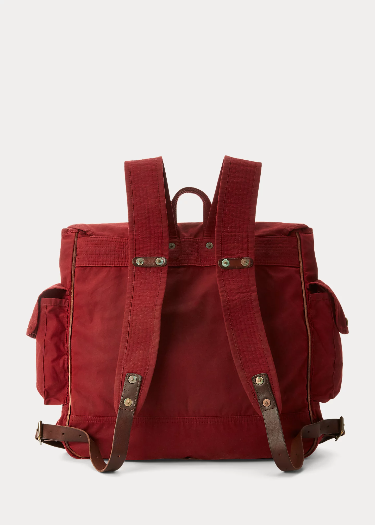 Brand bag Leather-Trim Oilcloth Backpack-,$78.43-1