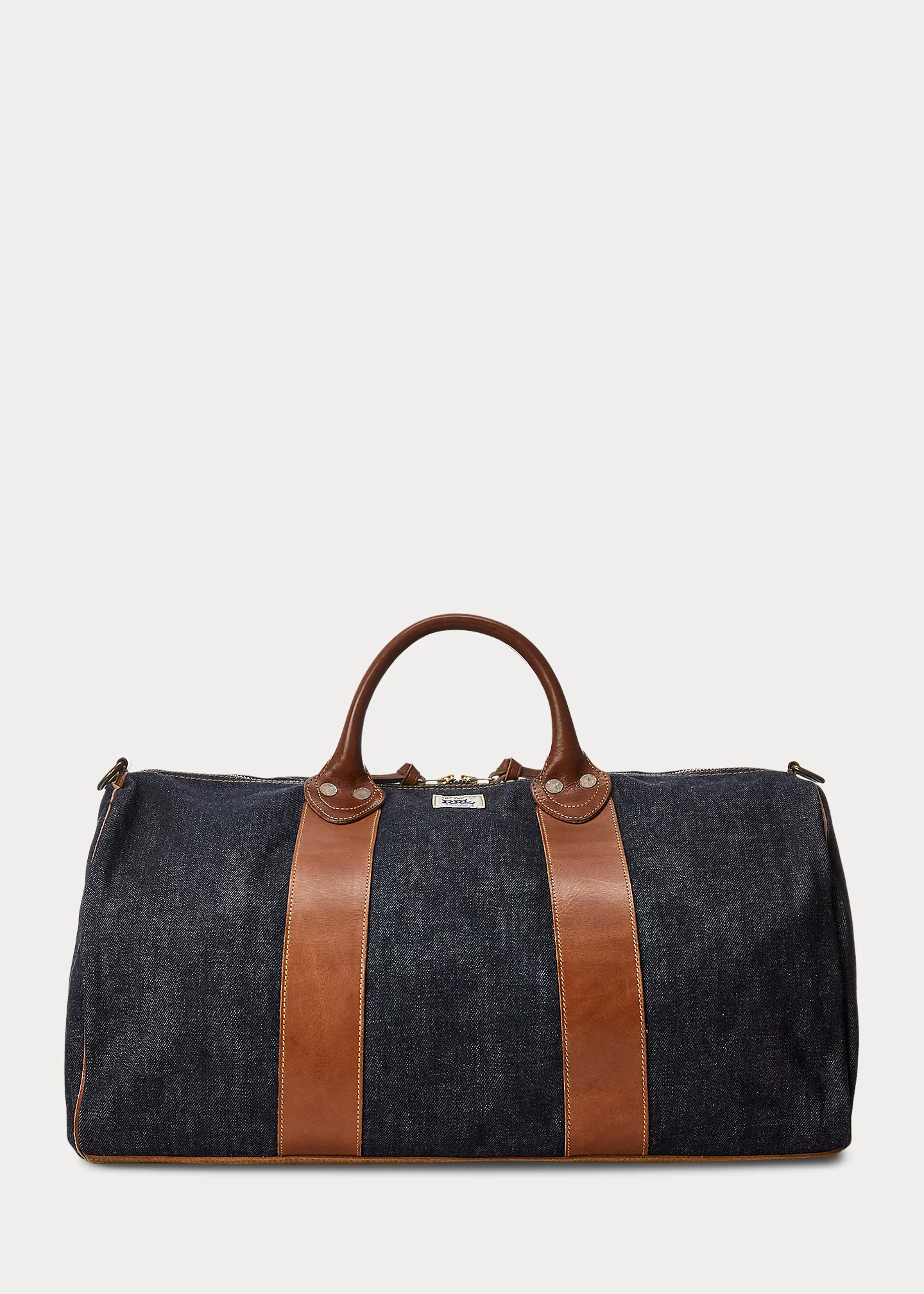 Brand bag Leather-Trim Denim Duffel-,$58.43